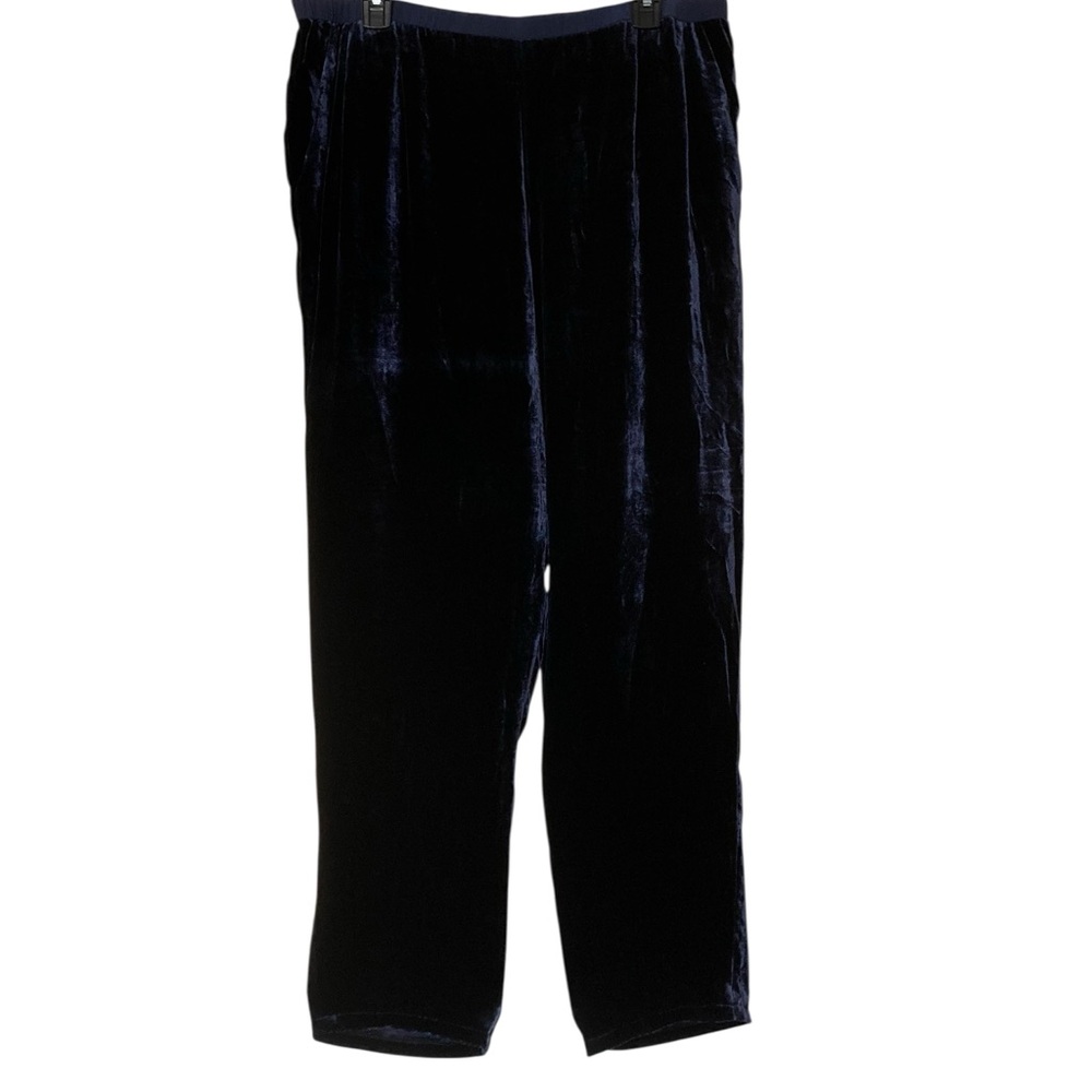 Eileen Fisher Silk Blend Velvet Ankle Length Pants NEW